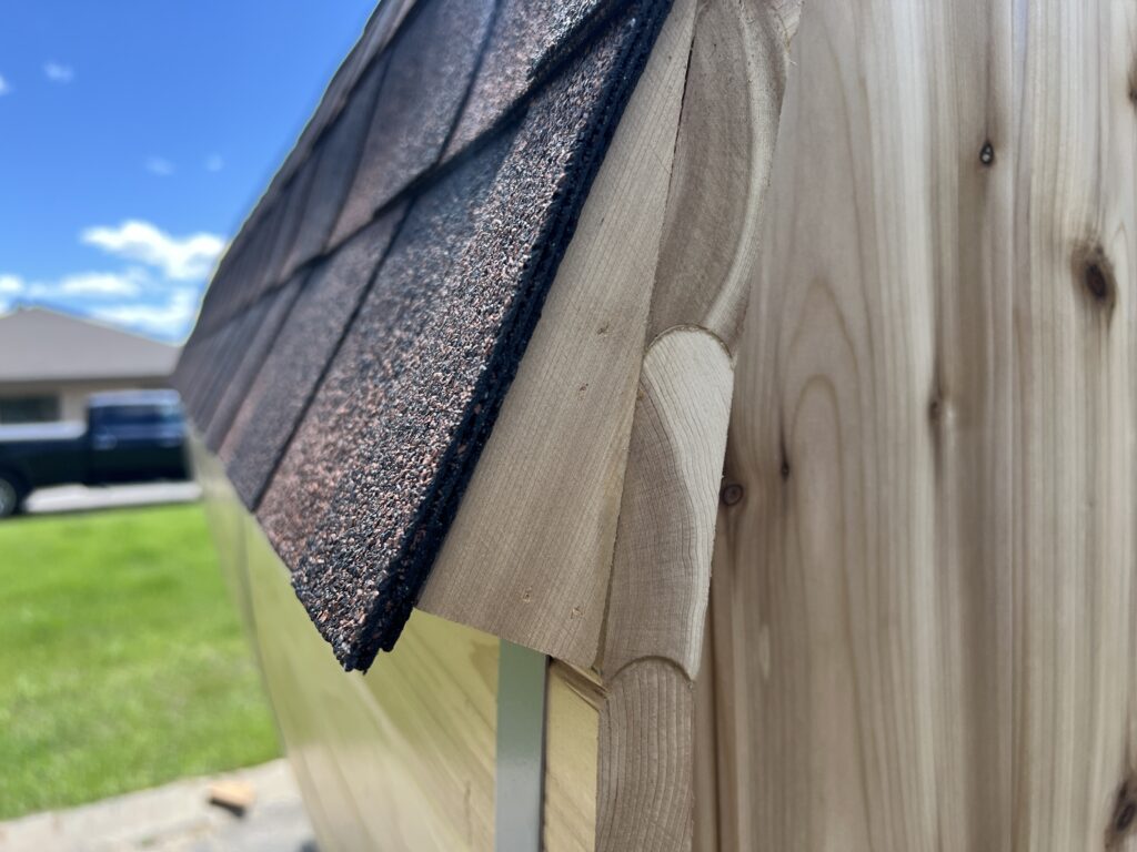 Winged roof edges for water protection
