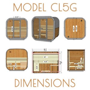 SaunaLife CL5G Cube Sauna Dimensions