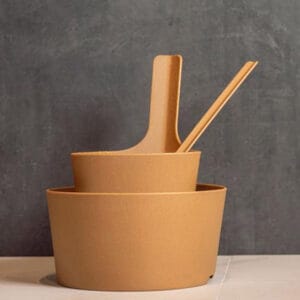 sauna bucket and ladle