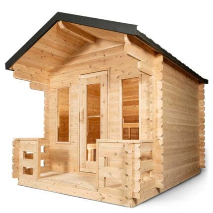 Georgian Cabin Sauna with Front Porch