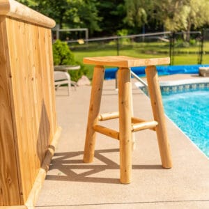 Cedar Tiki Bar Stool