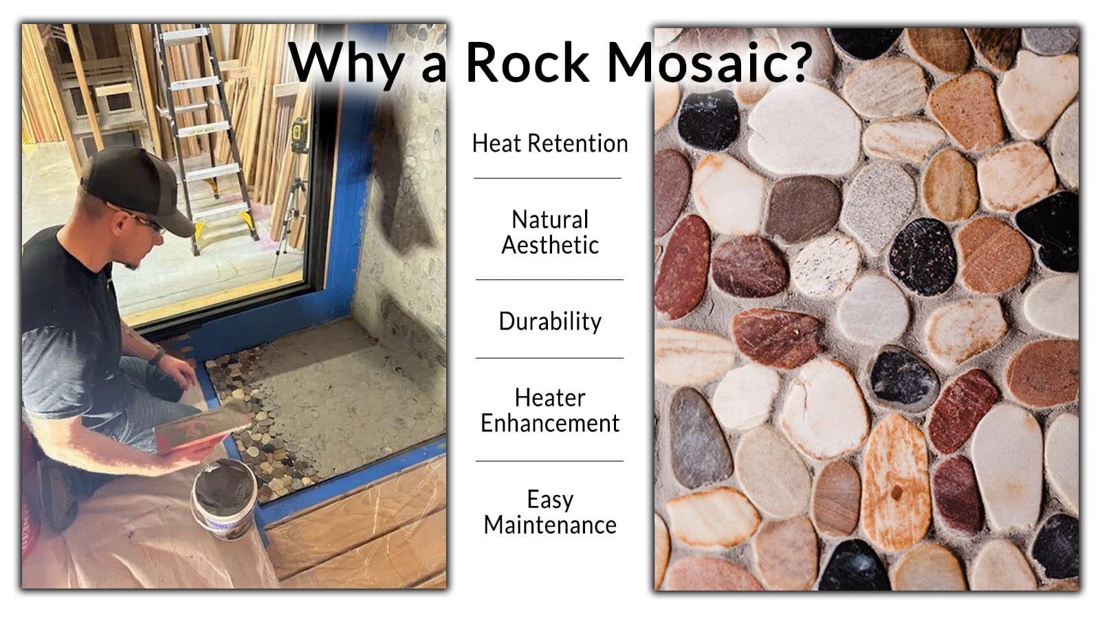 sauna rock mosaic