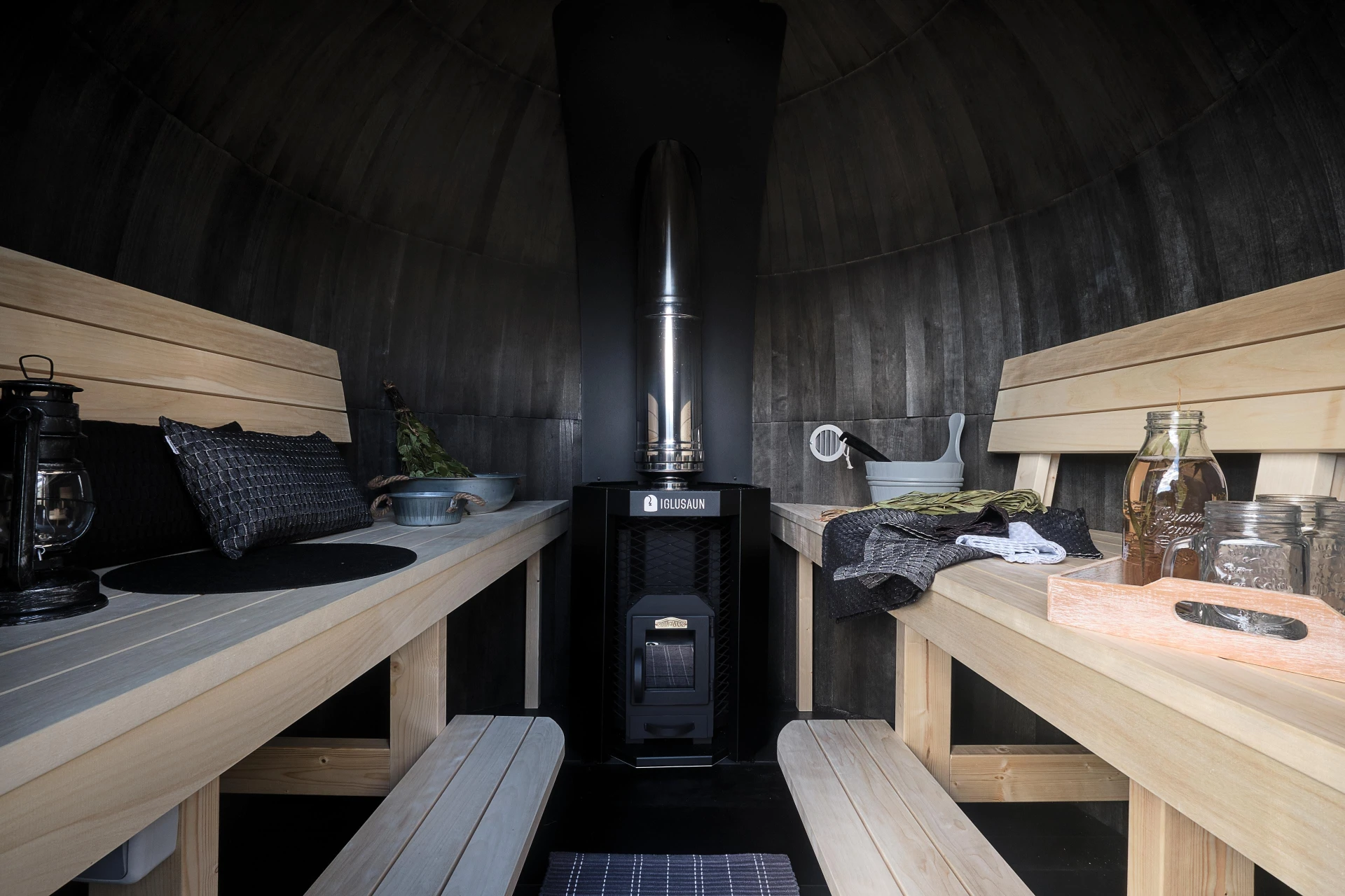 Wood fired sauna heater