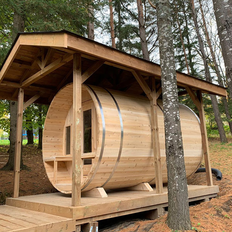 Tranquility Cedar Barrel Sauna by Canadian Timber