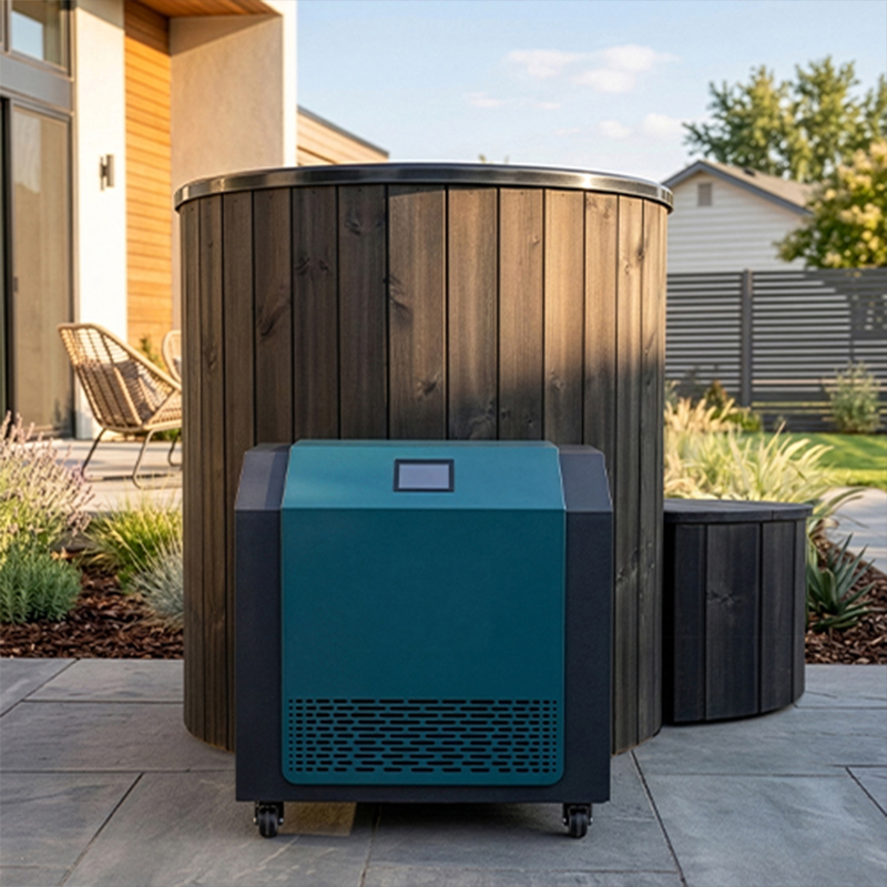 SaunaLife Model S1BC Cold Plunge with Chiller - Black