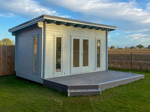 The Prairie Forge Studio modern shed house for backyard office hobby studio or poolside retreat