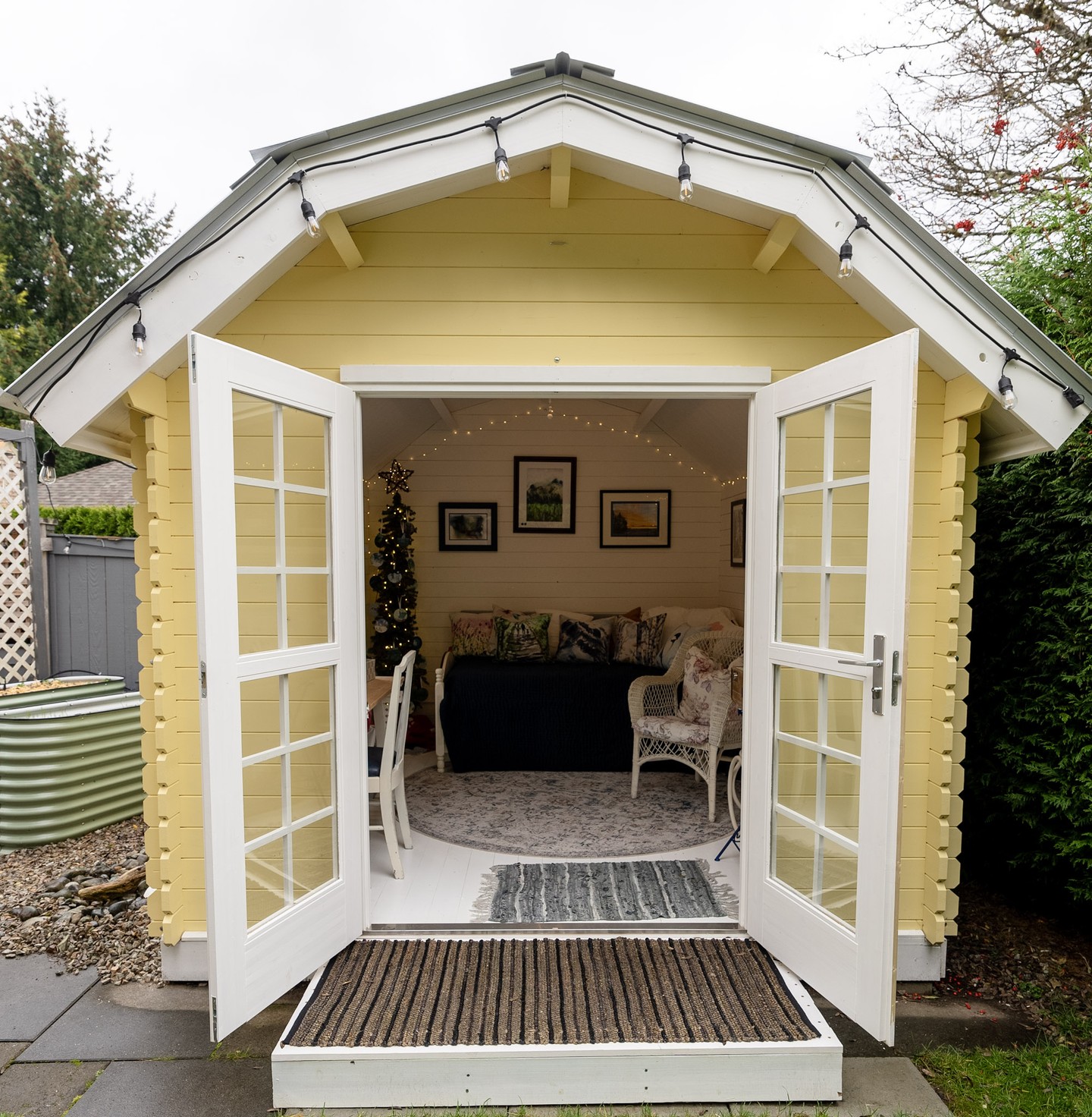 Prospector Barn Shed used as a finished she shed exterior