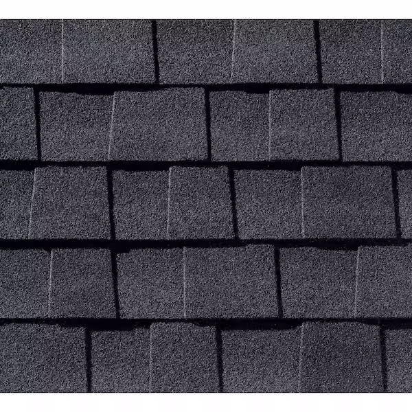 Charcoal architectural shingle roof option for a diy shed