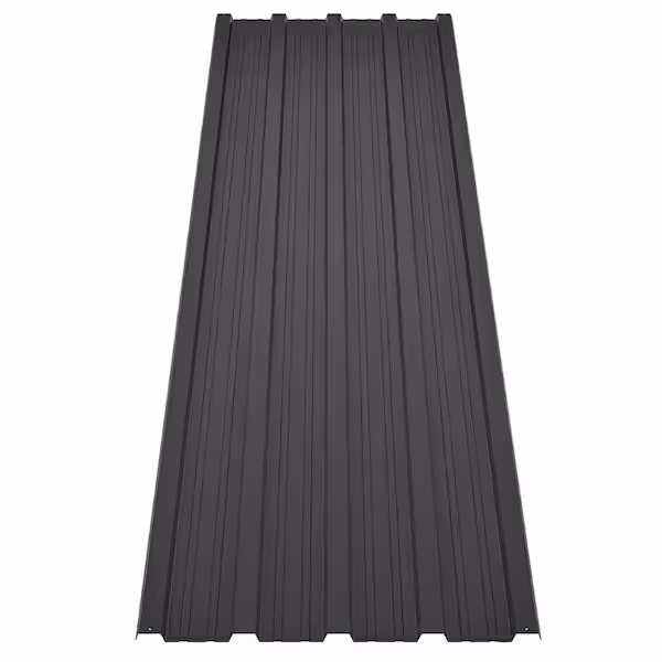 Black metal roof option for a diy shed