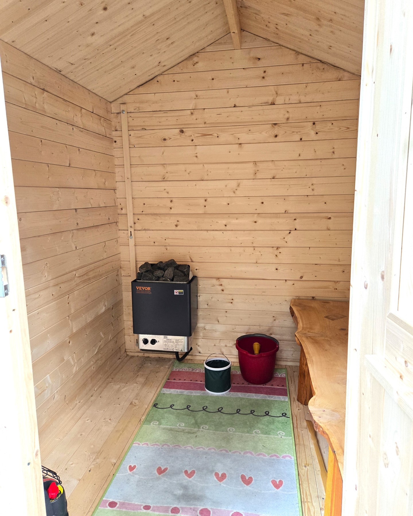 Small shed sauna conversion concept for backyard or cabin property