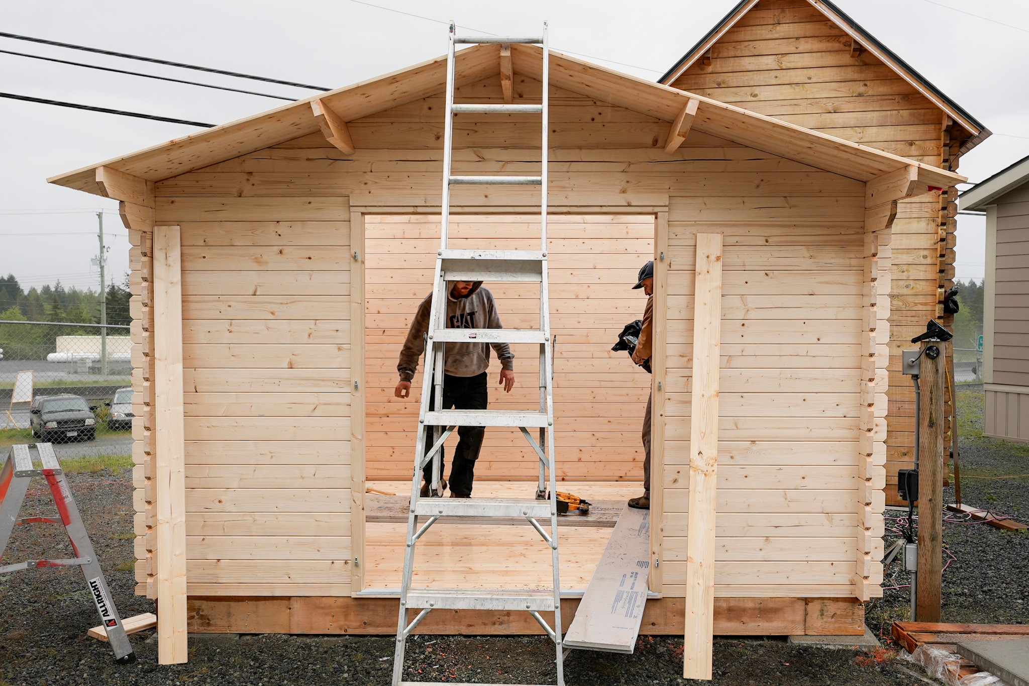 Assembly step 5 roof framing progress