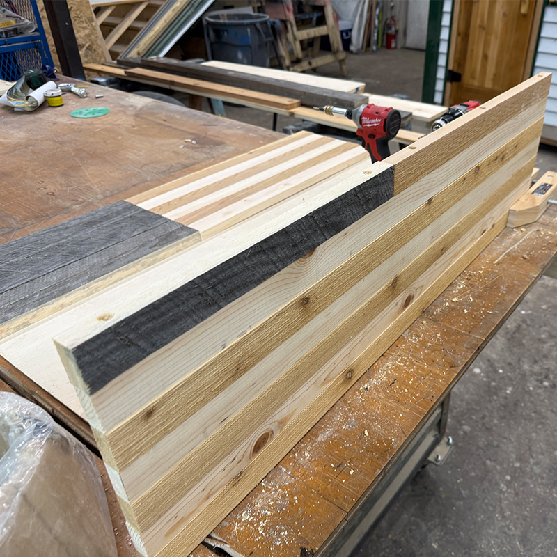 Cedar Sense building a natural wooden sauna flag without glue stain or finish