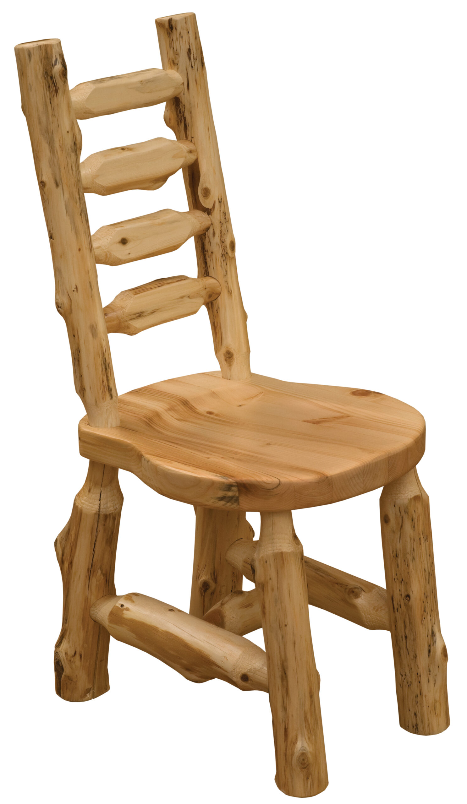 Cedar Bistro Ladder-back Side Chair | Cedar Log Dining Chair