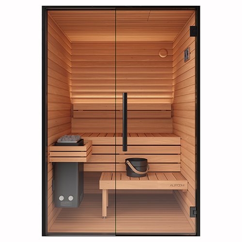 2 Person Outdoor Modern Sauna | Mira S by Auroom | Black or Natural Finish - Image 3