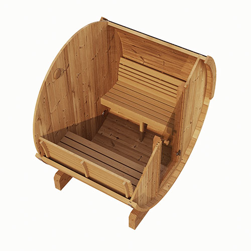 2 Person Barrel Sauna Kit | Sauna Life | Model E6 - Image 5