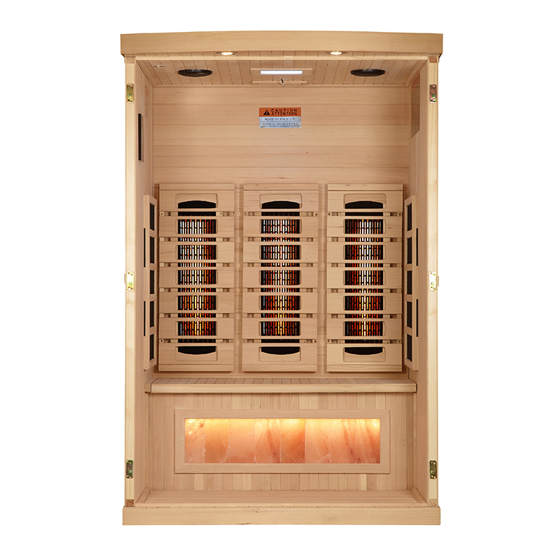 2 Person Infrared Sauna with Himalayan Salt Bar | Sunrise Model | Full Spectrum - Image 11