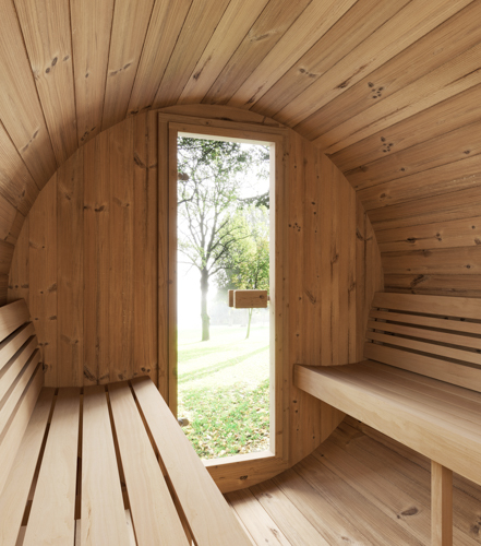 2 Person Barrel Sauna Kit | Sauna Life | Model E6 - Image 7
