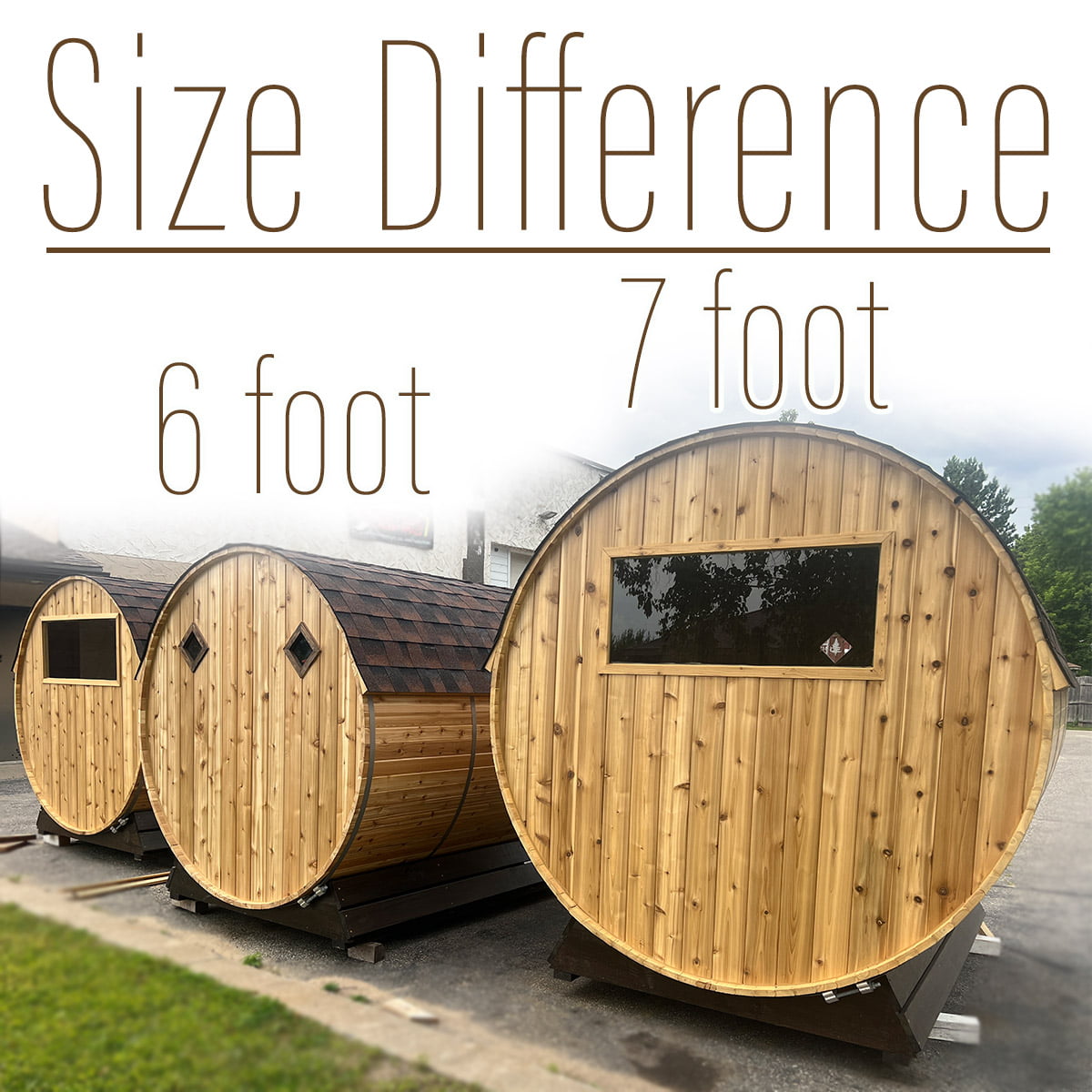 6 Person Barrel Sauna | Best Outdoor Sauna | 7' x 6' | Cedar Sense - Image 9
