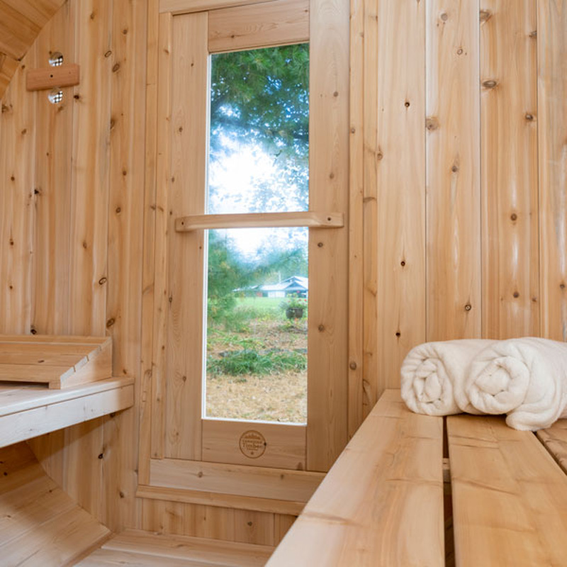 4 Person Outdoor Cedar Sauna | Serenity Collection | Canadian Timber Cedar Sauna | 285 Cu. Ft. - Image 14