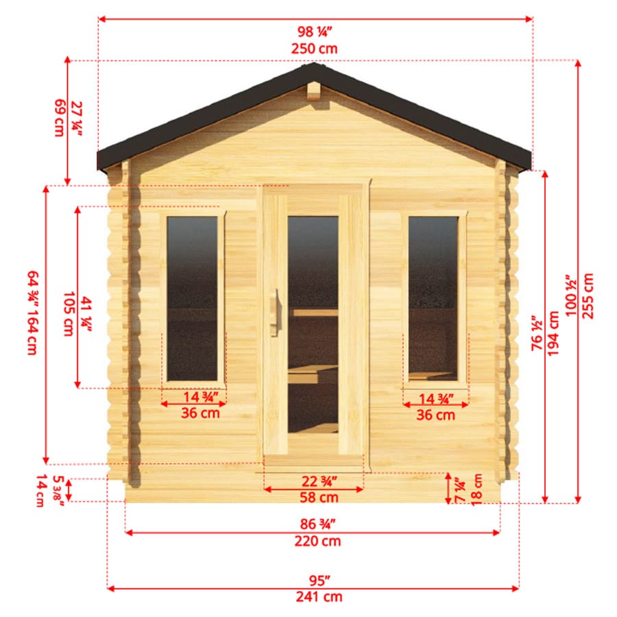 6 Person Outdoor Sauna Cabin | Georgian Collection | Canadian Timber Cedar Sauna | 390 cu. ft - Image 13