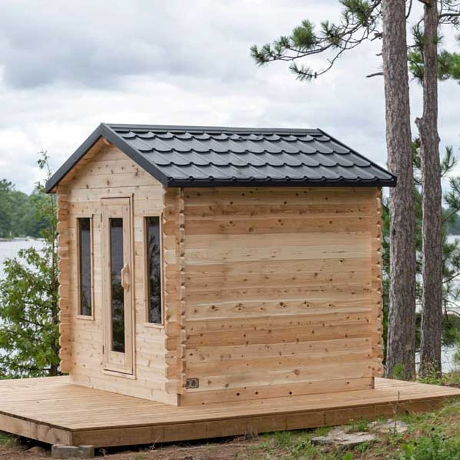 6 Person Outdoor Sauna Cabin | Georgian Collection | Canadian Timber Cedar Sauna | 390 cu. ft - Image 2