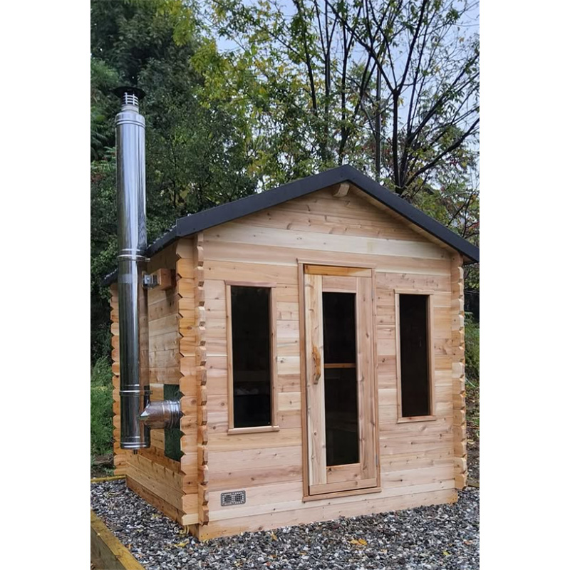 6 Person Outdoor Sauna Cabin | Georgian Collection | Canadian Timber Cedar Sauna | 390 cu. ft - Image 18