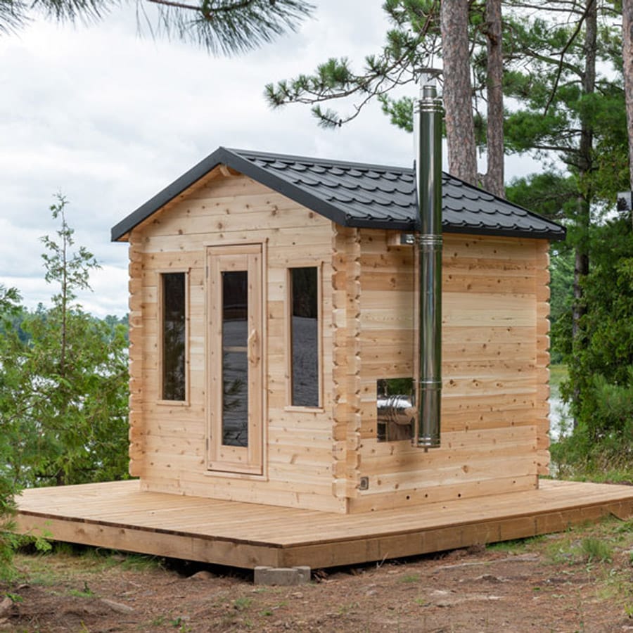 6 Person Outdoor Sauna Cabin | Georgian Collection | Canadian Timber Cedar Sauna | 390 cu. ft - Image 16