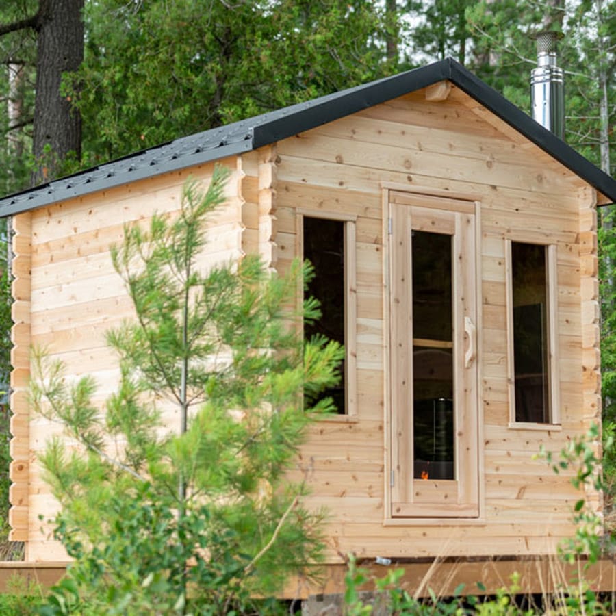 6 Person Outdoor Sauna Cabin | Georgian Collection | Canadian Timber Cedar Sauna | 390 cu. ft - Image 6