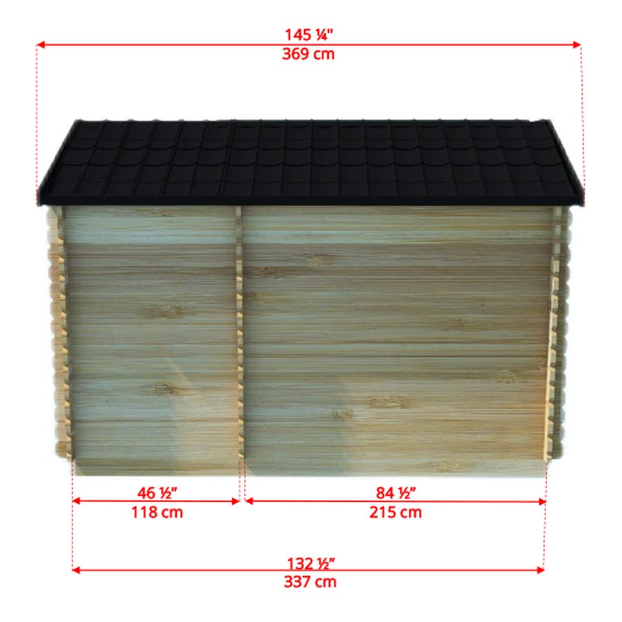 6 Person Outdoor Cabin Sauna | Georgian Collection w/Changing Room | Canadian Timber Cedar Sauna | 390 cu. ft - Image 17