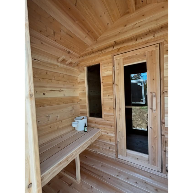 6 Person Outdoor Cabin Sauna | Georgian Collection w/Changing Room | Canadian Timber Cedar Sauna | 390 cu. ft - Image 22
