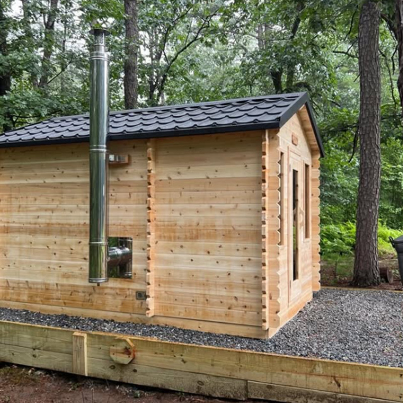6 Person Outdoor Cabin Sauna | Georgian Collection w/Changing Room | Canadian Timber Cedar Sauna | 390 cu. ft - Image 24