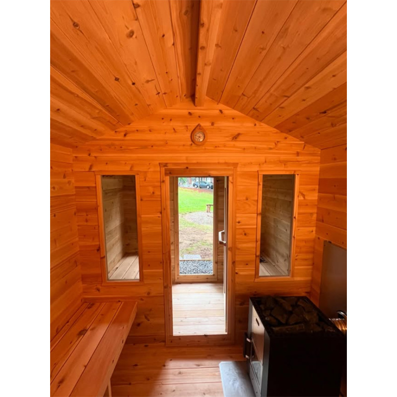 6 Person Outdoor Cabin Sauna | Georgian Collection w/Changing Room | Canadian Timber Cedar Sauna | 390 cu. ft - Image 25