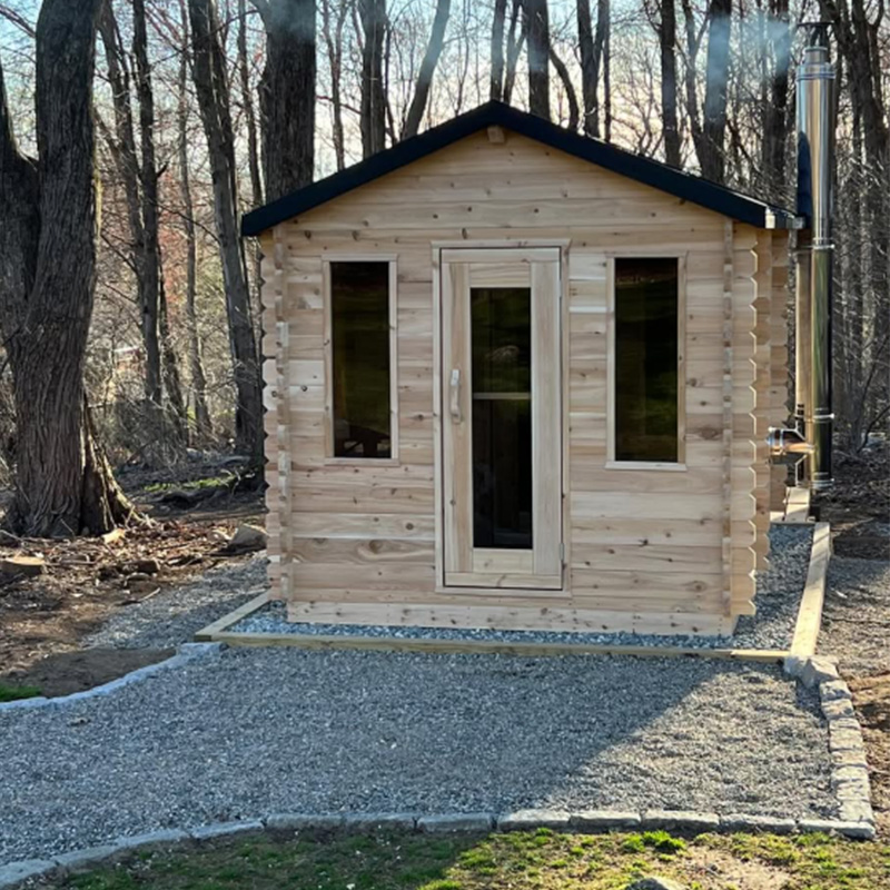 6 Person Outdoor Cabin Sauna | Georgian Collection w/Changing Room | Canadian Timber Cedar Sauna | 390 cu. ft - Image 26