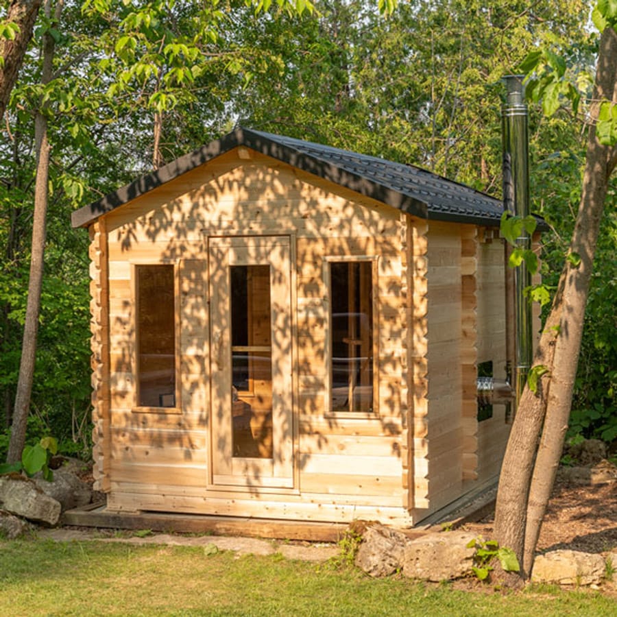 6 Person Outdoor Cabin Sauna | Georgian Collection w/Changing Room | Canadian Timber Cedar Sauna | 390 cu. ft - Image 2