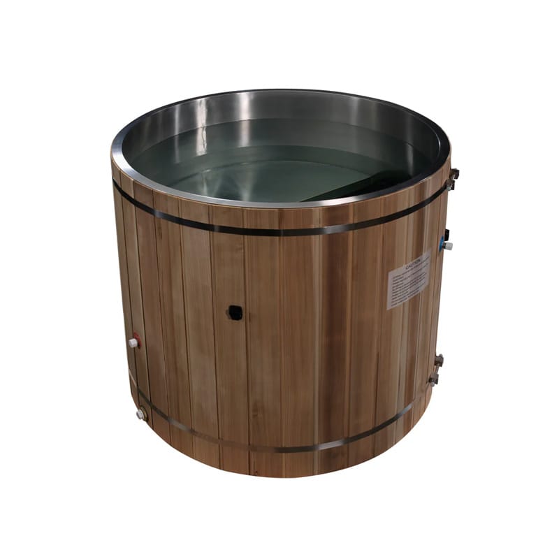 Dynamic Cold Therapy Cedar Barrel Cold Plunge Tub | Stainless Steel Liner - Image 3