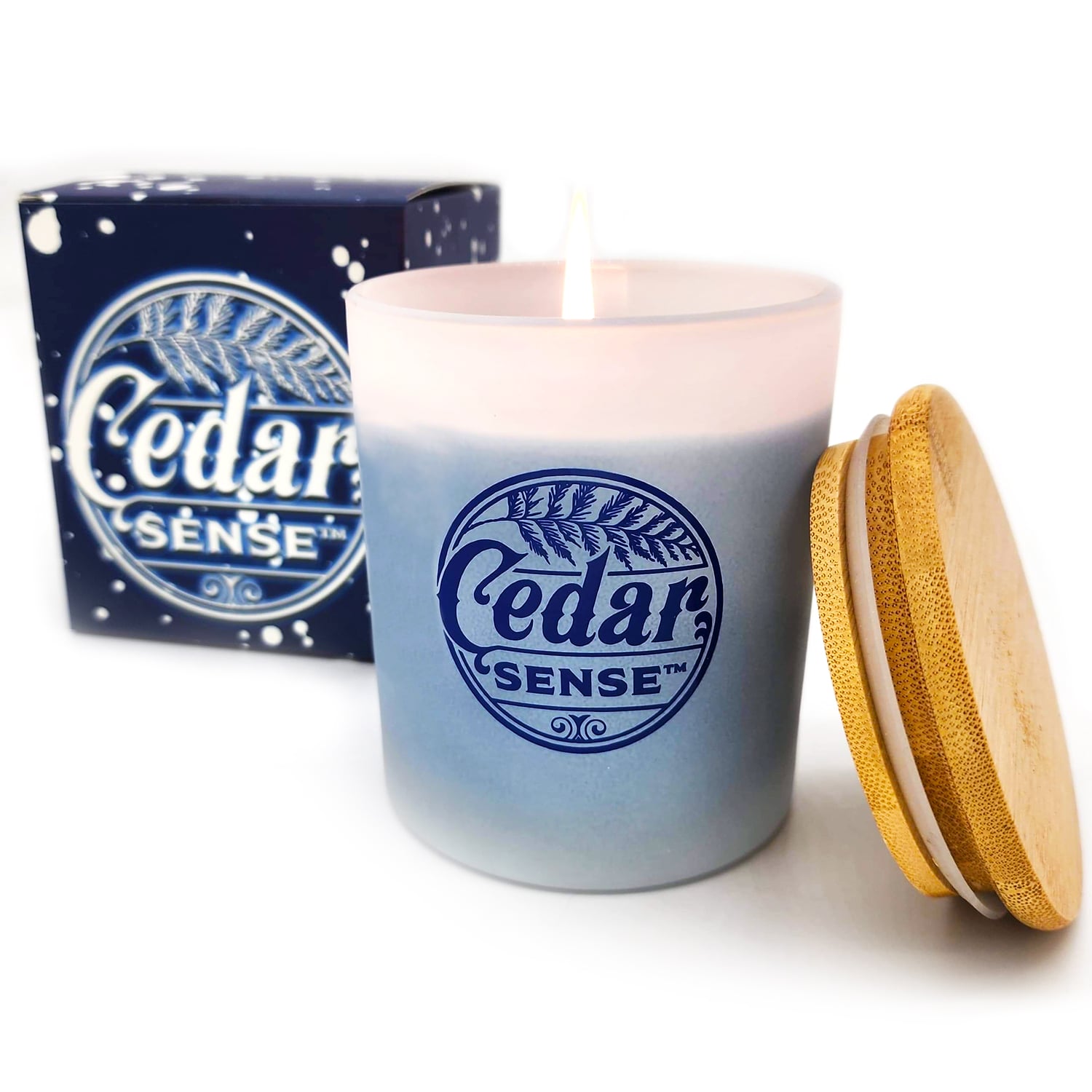 Peppermint Eucalyptus Cedar Wood Candles | Eastern Red Aromatic Cedar Oil Candles - Image 2