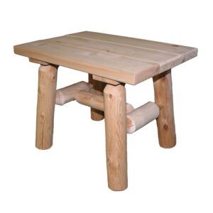 Cedar Log End Table | Lakeland Mills Edition | Log End Table