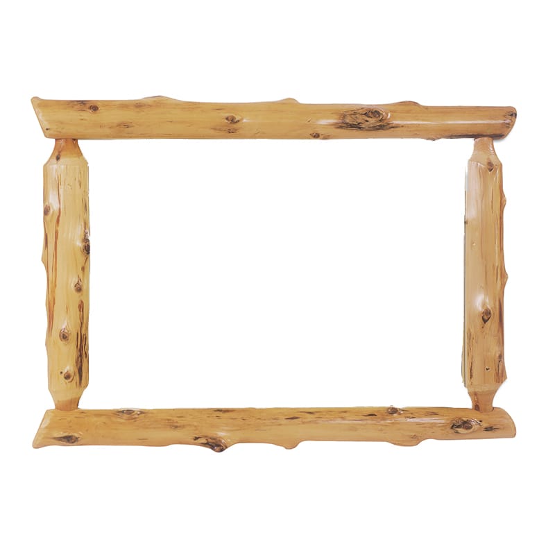 Cedar Log Half-Log Mirror | Rustic Wood Wall Mirror - Image 2