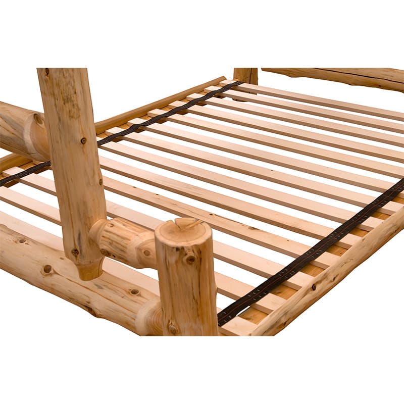Voyageur Tipi Log Bunk Bed | Rustic Bunk Bed with Stairs | Fireside Lodge Collection - Image 7