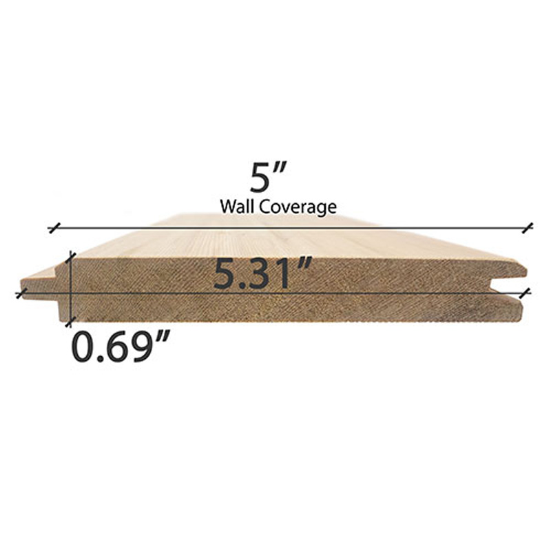 Cedar 1" x 6" T&G V2E | Sauna Wood | Vertical Grain | Clear Grade A+ | Tongue & Groove | V-Joint on 2 Edges of the Smooth Face | Wall Material - Image 5