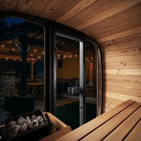 3 Person Outdoor Home Sauna Kit | SaunaLife Mini Cube Sauna | 6.5 x 4' | 141 cu. ft - Image 6