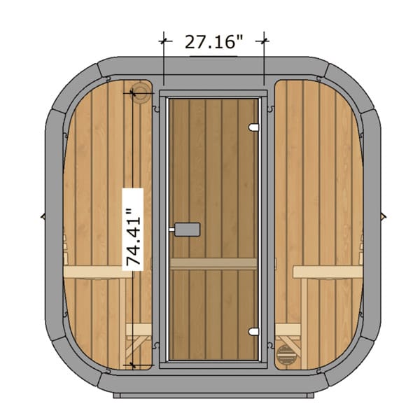 6 Person Thermowood Sauna Kit | SaunaLife Outdoor Cube Sauna | 8.5' x 8' | 382 cu. ft - Image 10