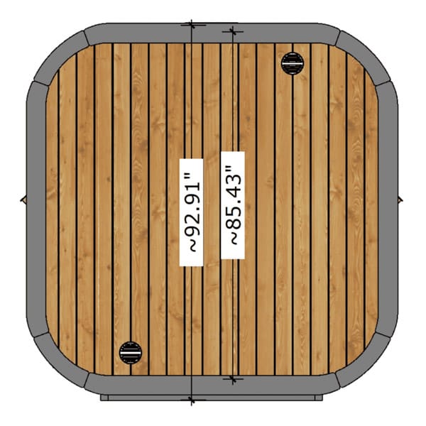 6 Person Thermowood Sauna Kit | SaunaLife Outdoor Cube Sauna | 8.5' x 8' | 382 cu. ft - Image 11