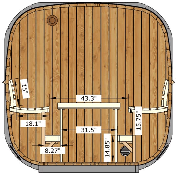 6 Person Thermowood Sauna Kit | SaunaLife Outdoor Cube Sauna | 8.5' x 8' | 382 cu. ft - Image 13