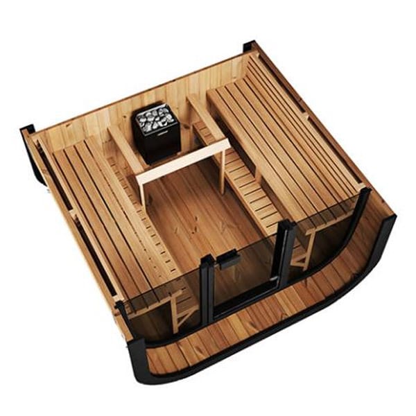 6 Person Thermowood Sauna Kit | SaunaLife Outdoor Cube Sauna | 8.5' x 8' | 382 cu. ft - Image 5
