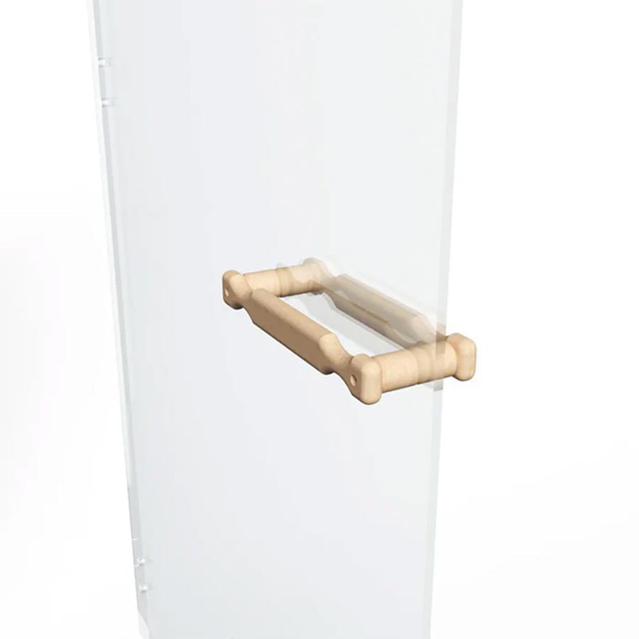 Frameless Glass Sauna Door | 36" x 82.75" Door | Hand-Crafted Wooden Door Handle - Image 3