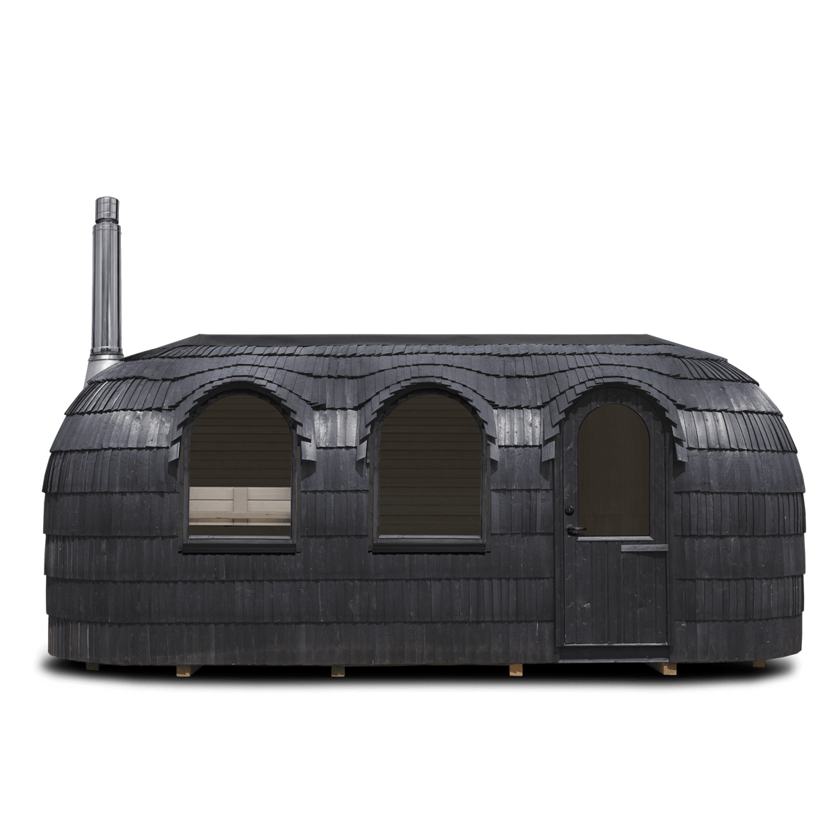 6 Person Iglusauna Triple | Wooden Sauna | Ebony or Chestnut