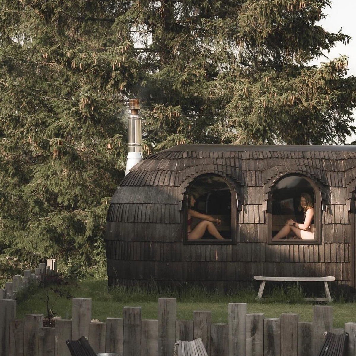 6 Person Iglusauna Triple | Wooden Sauna | Ebony or Chestnut - Image 4