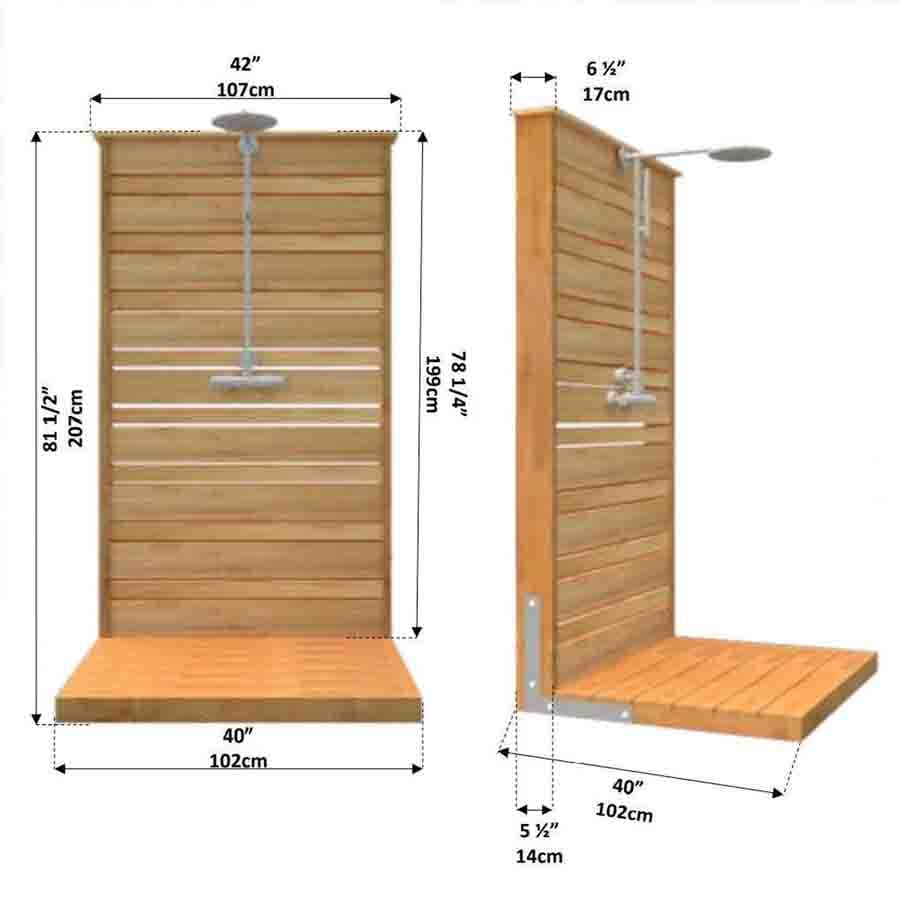 Outdoor Shower Kit | Savannah Model | Canadian Timber Cedar Outdoor Shower - Image 3
