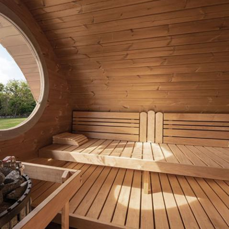 8 Person Hobbit Sauna Model G11 | Outdoor Pod Sauna Kit | Electric and Wood Fire Heating Options - Image 10